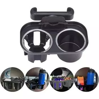 Car Headrest Cup Holder Car Backseat Snack Tray Dual Cup Holder Car Holder Seat Back Organizer Interior Universal Accessories чёрный
