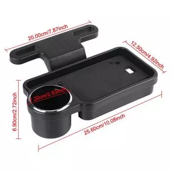 Car Headrest Drink Holder Desk Stand Mount Folding Holder Universal Car Back Seat Travel Table Drink Food Cup Tray чёрный