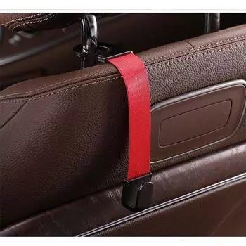 Car Headrest Hooks Hanger for Bags Seat Back Organizer Holder Clips Auto Fastener Hooks Car Storage Interior Accessories красный