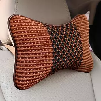 Подушка для шеи на подголовник автомобиля, пара подголовников для автомобильного сиденья, подушка для шеи, автомобильная подушка, универсальная для четырех сезонов Headrest 1pc бежевый