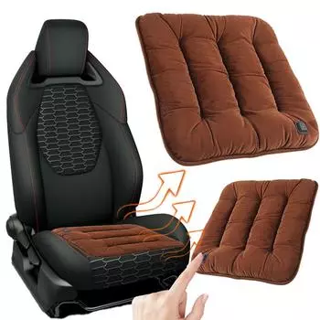 Car Heated Seat Cushion 3 Levels Graphene Heated Seat Pad Electric Heated Seat Cushion for Stadium Bleachers Seats Down&Winter темно-коричневого