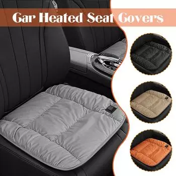 Car Heated Seat Cushion Car Universal 12V Graphene Cushion Plush Electric Pad Accessories Seat Heating Single-chip USB Wint E4F3