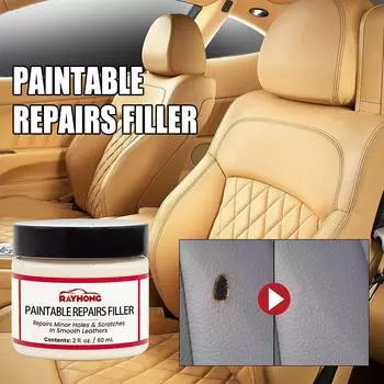 Car Home Leather Filler Repair Cream Vinyl Scratch Restoration Cracks Rips Tool Liquid Skin Cleaner Car Accessories Repair 20ml