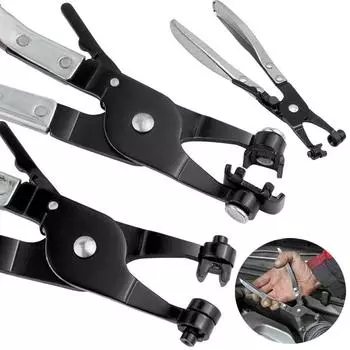 Автомобильные плоскогубцы для хомутов, поворотные инструменты для снятия автомобильных водопроводных труб, длинногубцы для хомутов для мазута, ручной инструмент для шланга серебряный