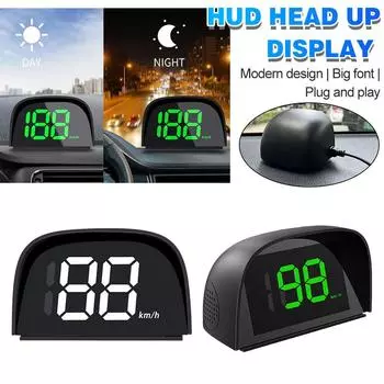 Car HUD Head Up Display KM/MPH Universal GPS Digital Gauges Font Eletronics Digital Car Big Automotive Accessories Speedome R9D8