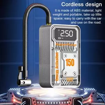 Car Inflation Pump Electric Wireless/Wire Portable Automatic Tire Inflatable Pump USB/Plug Charging Emergency Tire Inflator