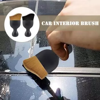 Car Interior Cleaning Soft Brush Dashboard Air Outlet Home Auto Detailing Dust Clean Removal Office Clean Accessories T F9D5 коричневый