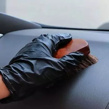 Car Interior Horse Hair Brush Leather Detail Cleaning Leather Clothing Polishing Brush Brush Not Does Damage Tool Furn A4f0