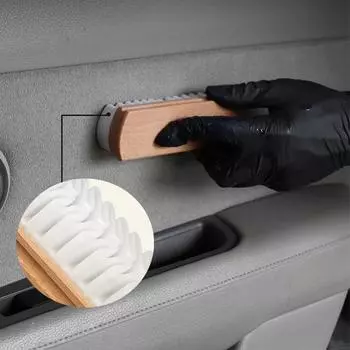 Car Interior Parts Detailling Cleaning Brush Alcantara Suede Deerskin Plush Fabrics Beauty Care Brush Car Upholstery Clean Tool