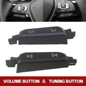 Car Interior Steering Wheel Multifunction Switch Button Cover Trim For VW Golf 7 7.5 Ti-guan R-Line Jetta A7 PassatB8