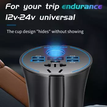 Car Inverter DC1 10V-220V USB 3.0 Charging Port Smart Display Car Adapter Charger Converter Power Car Charging Accessories T1D0