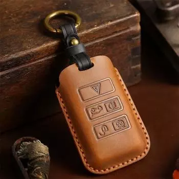 Чехол для ключа автомобиля Держатель Брелок для Land Rover Range Rover Discovery 5 Sport 2018 2019 для Jaguar XEL E-PACE 2019 Аксессуары чёрный