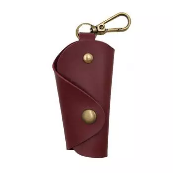 Car Keychain Box Foldable Design Prevents Scratches Handmade Imitation Leather Key Bag Key Organizer