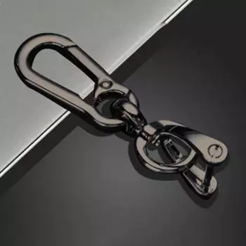 Car Keychain Classic Men Stainless Steel Keychain Waist Belt Clip Anti-Lost Buckle Hanging Key Ring Car Decoration чёрный