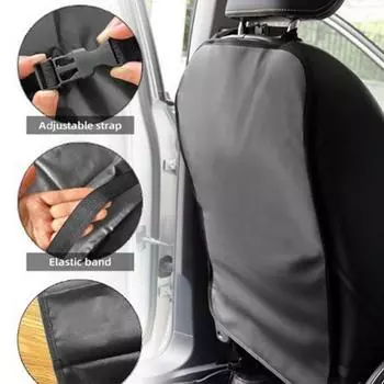 Car Kick Mats Car Seat Back Cover Waterproof Protection Kick Mats Backseat Protector To Protect From Dirt Mud & Scratches чёрный