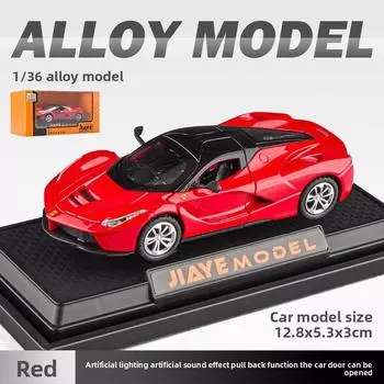 Car Laalloy Model 136 Scale Sports Light Sound Open Kids Doors Style D