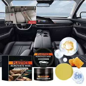 Car Leather Refurbishment Cream, Leather Care Cream, Car Seat Care, Car Interior Cleaning, Multi-functional Care Wax One Size