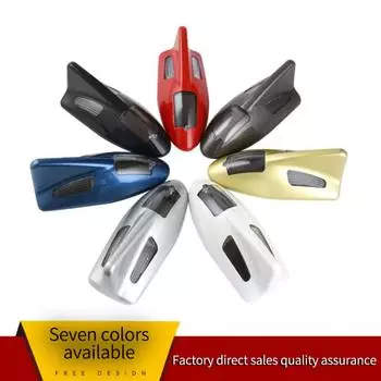 Автомобильный светодиодный мигающий свет, напоминание о ночном вождении, цветные автомобильные аксессуары, задний фонарь, солнечная батарея, предотвращающая столкновения, плавник акулы, напоминание серебряный