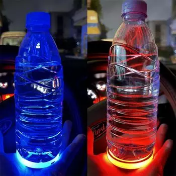 Car Led Light-emitting Coaster Durable Universal Smart Sensor Long Time Working Automobile Car Atmosphere Light Creative