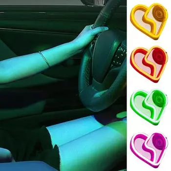 Car LEDs Interior Lights LED Lights Auto Interior Lights Heartbreak Shape Car Lighting Interior Car Lights Atmosphere Light Car красный