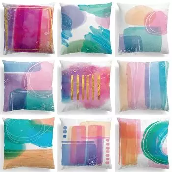 Car Living Room Sofa Cushion Cover Luxury Home Decoration Pillow Cover Art Graffiti Print Cushion Cover 40x40cm