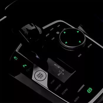 Car Logo Sticker Wear-resistant Waterproof Green Fluorescent Paper Car Accessories Car Stickers Light-emitting Switch