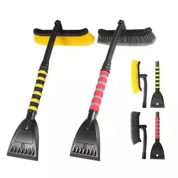Car Long Handle Snow Brush Car Snow Scraper Sweeping Shovel for Winter 2 IN 1 Ice Scraper Remover Removable Auto Cleaning Tools