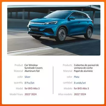 Car Magnetic Sunshade for BYD Atto 3 EV 2025~2024 Roof Windshield Frame Curtain Mat Side Window Sunroof Pad Cover Accessories