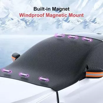 Car Magnetic Windshield Snow Ice Cover Thickened Waterproof Windshield Shade Car Sun Accessories Front Protector J1C1 оранжевый