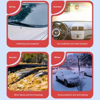 Car Magnetic Windshield Snow Ice Cover Thickened Waterproof Front Windshield Sun Shade Protector Car Accessories оранжевый