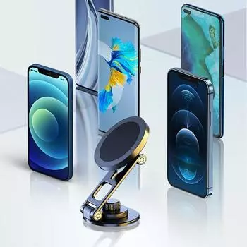 Car Mobile Phone Holder Car Cell Phone Stand Magnetic Phone Holder Foldable Phone Mount 360 Rotation Cell Phone Holder Mount
