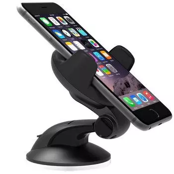 Car mobile phone holder Universal silicone suction cup adjustable navigation bracket чёрный