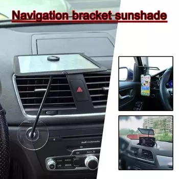 Car Mobile Phone Umbrella Navigation Bracket Sunshade Universal Insulation Protection Mobile Sun Umbrella Bracket Phone X6J8