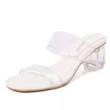 Car model catwalk new square head sexy open toe word with high heels versatile summer sandals women s tide 35