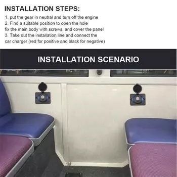 Car Modified USB Charger with LED Aperture DC5V3.1A Dual USB Port Charger Socket For Power Supply Power Your phone tablet