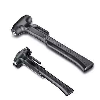 Car mounted metal safety hammer, multifunctional escape hammer for vehicles, window glass breaker, broken window with cutting bl