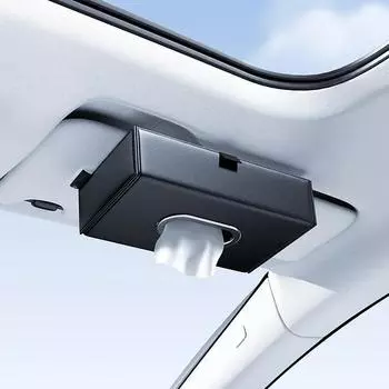 Car Mounted Sunshade Tissue Box Holder Leather Sun Visor Hanging Napkin Pater Towel Organizer Highend Auto Interior Tissue Case чёрный