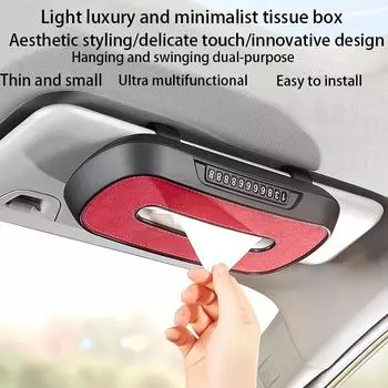 Car mounted tissue box, multifunctional car sunshade hanging paper suction box, car seat back napkin paper box чёрный