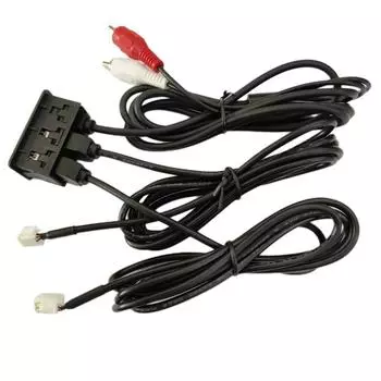 Car Navi USB+RCA Input AUX Port Panel Interface Extension Cable Adapter Panel
