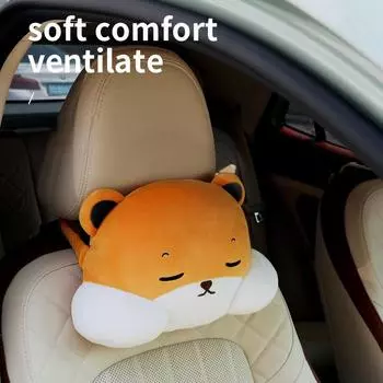 Car Neck Pillow Cartoon Pp Cotton Waist Back Neck Pillow Plush Cute Car Accessories Interior Waist Cushions Car Headrest