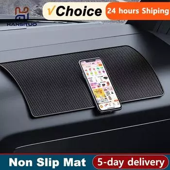 Car Non Slip Mat Sticky Anti Slip PVC Pads Heat Resistant Car Dashboard Phone Sunglasses Holder Car Styling Lnterior Decorate чёрный