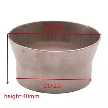 Car OD 2.5 To OD 3 Stainless Steel Tube Transition Reducer For Butt Welds