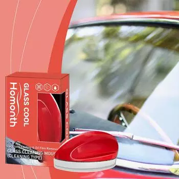 Car Oil Film Remover Mouse Reusable Oil Film Clean Auto Glass Care View High-definition Windshield Cleaning Cleaning Strong O1m6