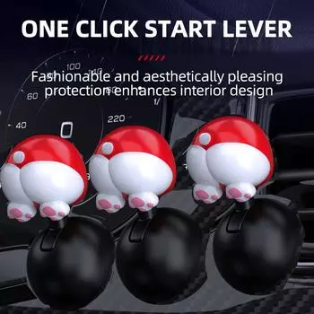 Car One Clic Start Button Lgnition Start Stop Switch Push Button Decoration 41mm Diameter One Button Start Protection Cover красный