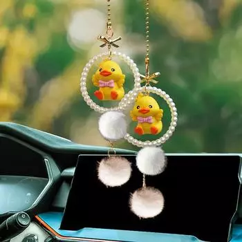 Автомобильные украшения для зеркала заднего вида, брелок с героями мультфильмов для украшения салона автомобиля, сумка-брелок, праздничное украшение, подвески