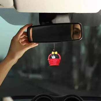 Car Ornaments For Rear View Mirror Cat Resin Ornament Mini Hanger Pendant Car Interior Accessories Gift For Families Friends красный