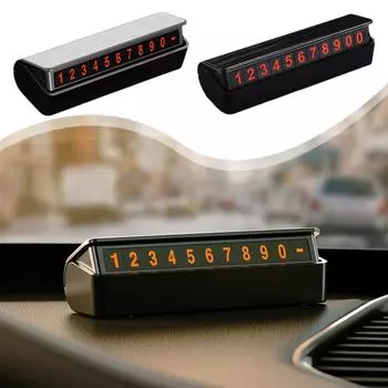 Car Parking Phone Number Plate Temporary Parking License Card Telephone Assistance Number Parking Hidden Plate Megnetic Sig P4H5