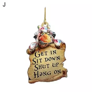 Car Pendant Acrylic Car Charm Series Owl Bird Elephant Shape Pendant for Hanging Decoration on Backpack or Car Car Pendant