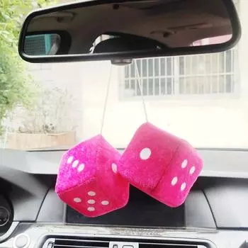 Car Pendant Children S Digital Toys Fun Plush Dice Puzzle Simulation Points Color Pendant Six Color Numbers Sponge Square Dice