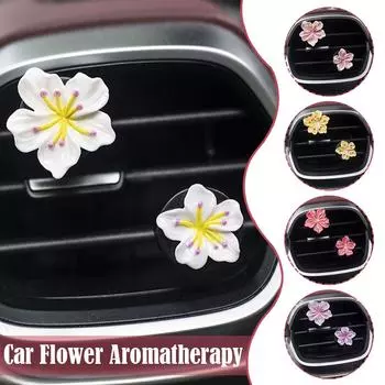 Car Perfume Clip Flower Aromatherapy Clip Air Vent Blossom Car Outlet Diffuser Accessories Decoration Clip Aroma Dropshippi T1H5